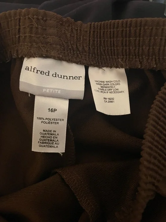 Alfred Dunner 3 Pair Straight-Leg Pants - Navy, Brown & Black 16P - Picture 6 of 8